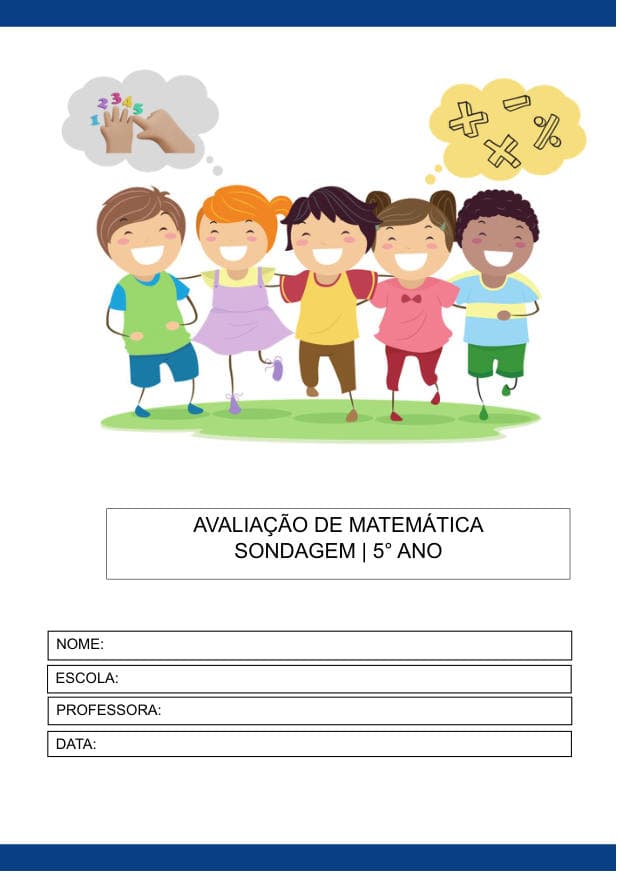 Amostra da prova de Matemática